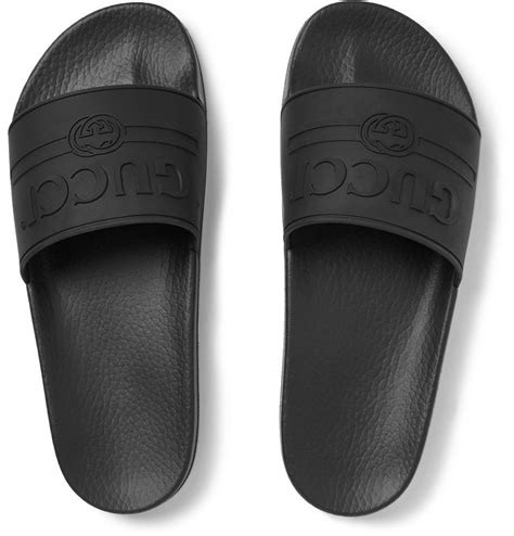 mens gucci rubber slides|black Gucci slides nordstrom.